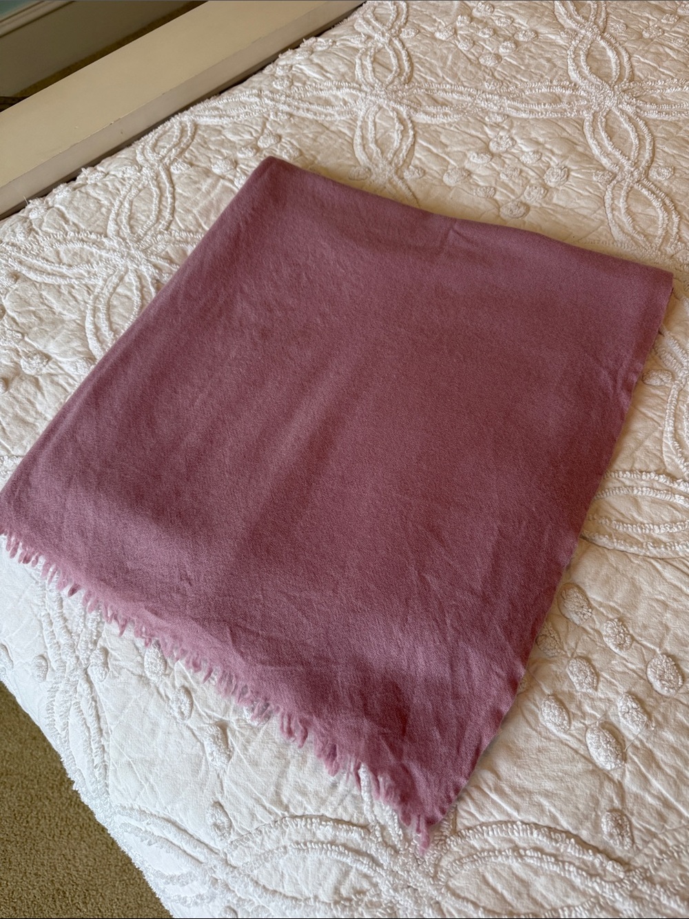 J Crew 💯% Cashmere  Scarf  rose color